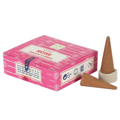 Rose Satya Incense Dhoop Cones 12